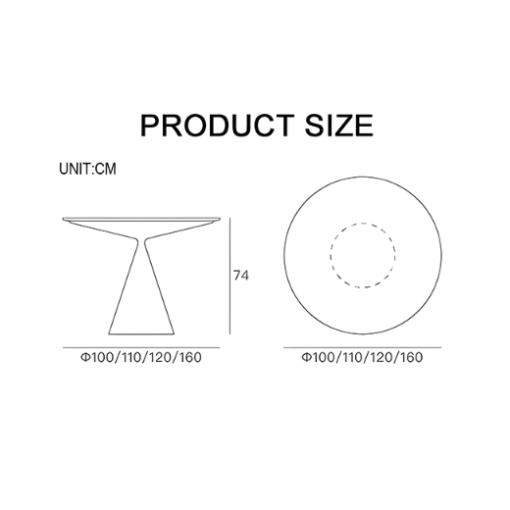 Calvin Cone Round Dining Table, White - Image 7