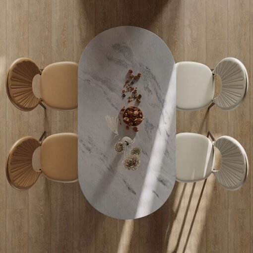 Sibyl Dining Table, Marble Top - Image 2