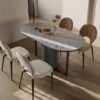 Sibyl Dining Table, Marble Top