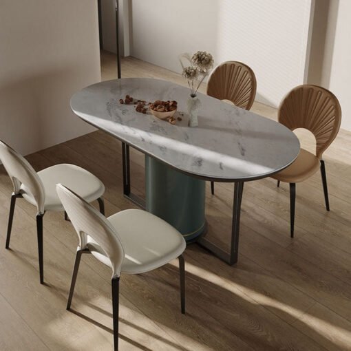 Sibyl Dining Table, Marble Top