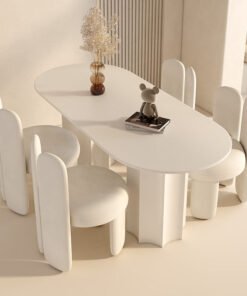 Nordic Style Dining Table Combination, White