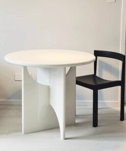 Alen Round Dining Table, White