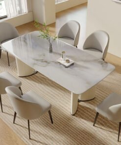 Trish Dining Table, Marble