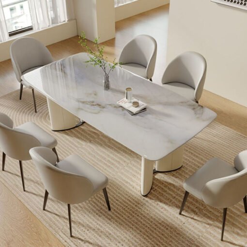 Trish Dining Table, Marble