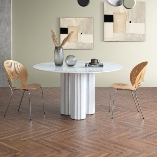 Madge Margaret Round Dining Table, Sintered Stone - Image 2