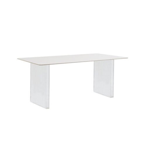 Leonie White Dining Table, Acrylic - Image 6
