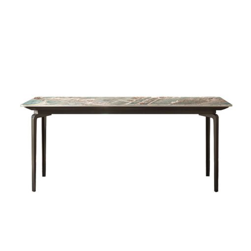 Gareth Dining Table, Marble & Carbon Steel - Image 2