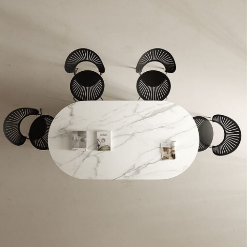 Dwight Dining Table, Black & White - Image 2