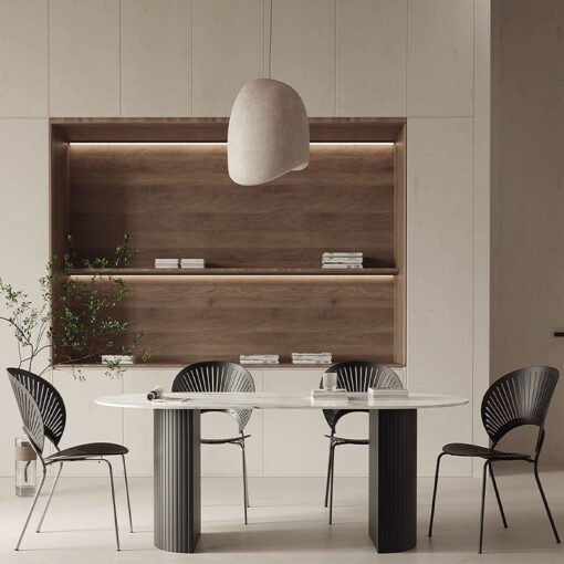 Dwight Dining Table, Black & White - Image 5