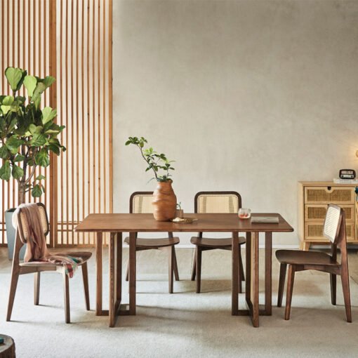 Isla Dining Table, Rattan & Solid Wood - Image 2