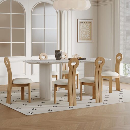 Humphry Dining Table, Terrazzo, White - Image 5
