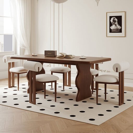 Gavin Dining Table, Walnut & Ash Wood - Image 2