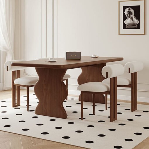 Gavin Dining Table, Walnut & Ash Wood - Image 4