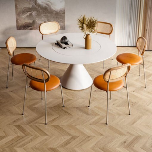 Ozzie Round Dining Table, White - Image 2