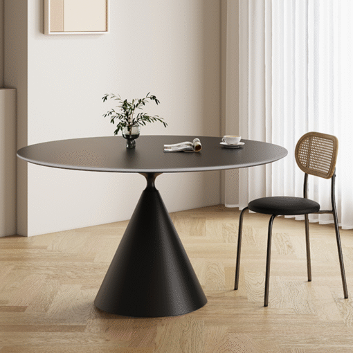 Calvin Cone Round Dining Table, Black - Image 5