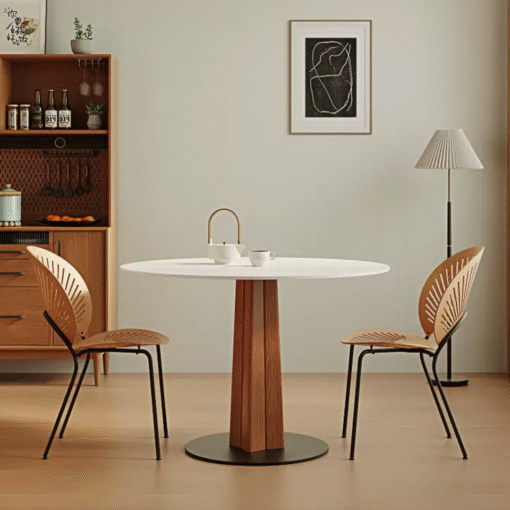 Percival White Round Dining Table - Image 3