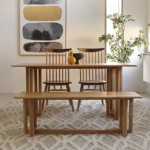 Leocadia Solid Wood Dining Table - Image 4