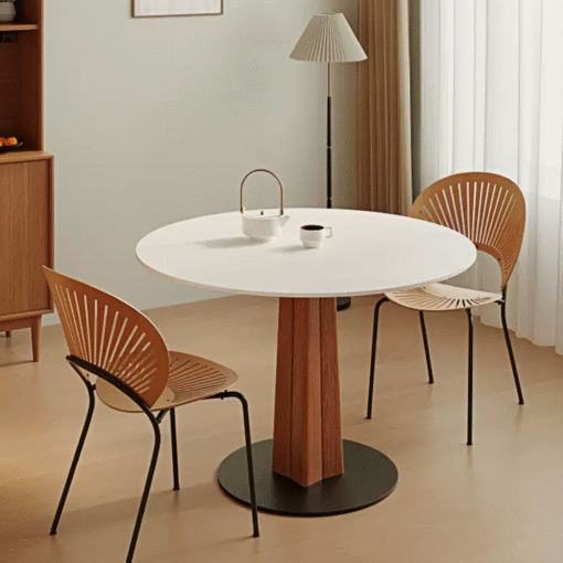 Percival White Round Dining Table - Image 2