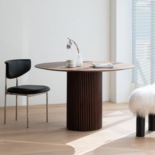 Ivar Round Dining Table, Dark Oak - Image 3