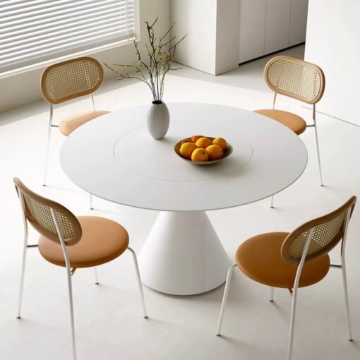 Ozzie Round Dining Table, White - Image 9