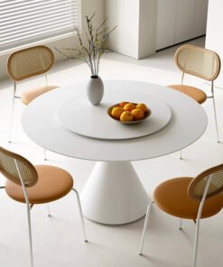 Ozzie Round Dining Table, White
