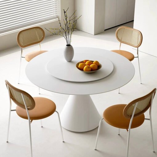 Ozzie Round Dining Table, White