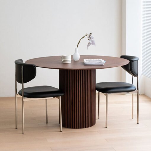Ivar Round Dining Table, Dark Oak - Image 4