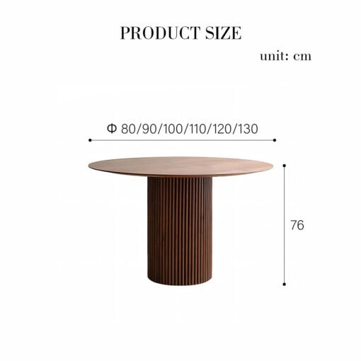 Ivar Round Dining Table, Dark Oak - Image 6